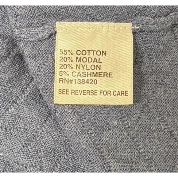 Ecetera Textured Cotton Cashmere Knit Sweater S Neutral Quiet Luxury Minimalist - Picture 5 of 8